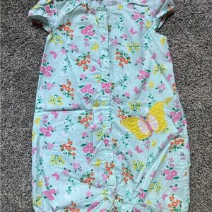 5/$15 Carter's Blue and Pink Floral Bodysuit One Piece